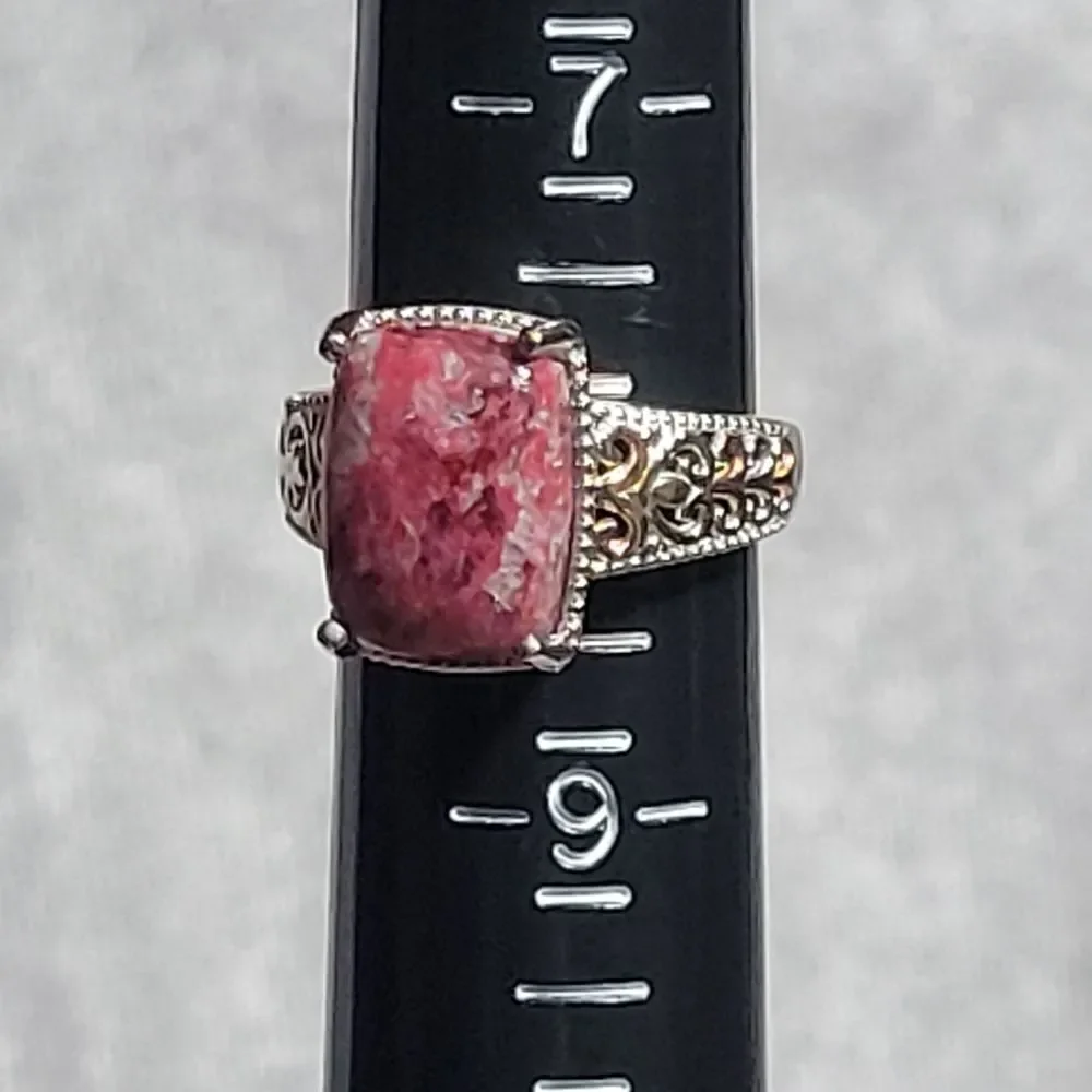 Norwegian Thulite Solitare Ring‎